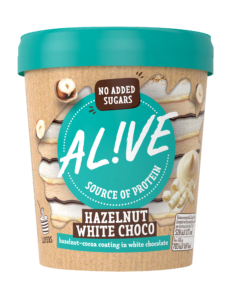 AL!VE White Chocolate & Hazelnut Protein Tub 480ml