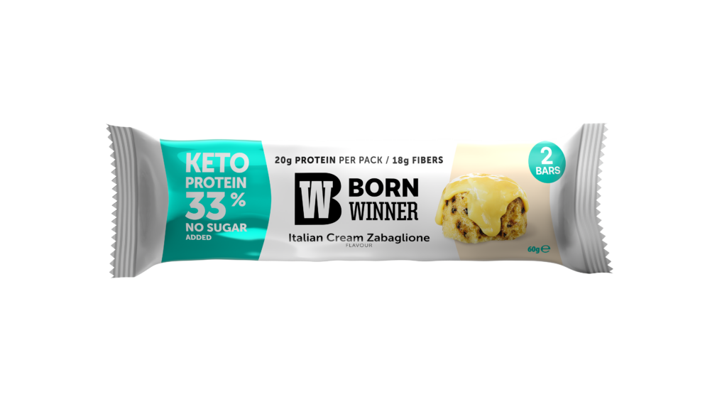 BW KETO Protein Bar Italian Cream Zabaglione Flavour with Sweetener 2x30g