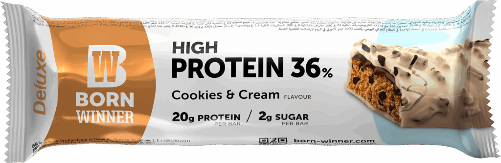 BW DELUXE Protein Bar Cookies n Cream flavour with Sweetener 55g