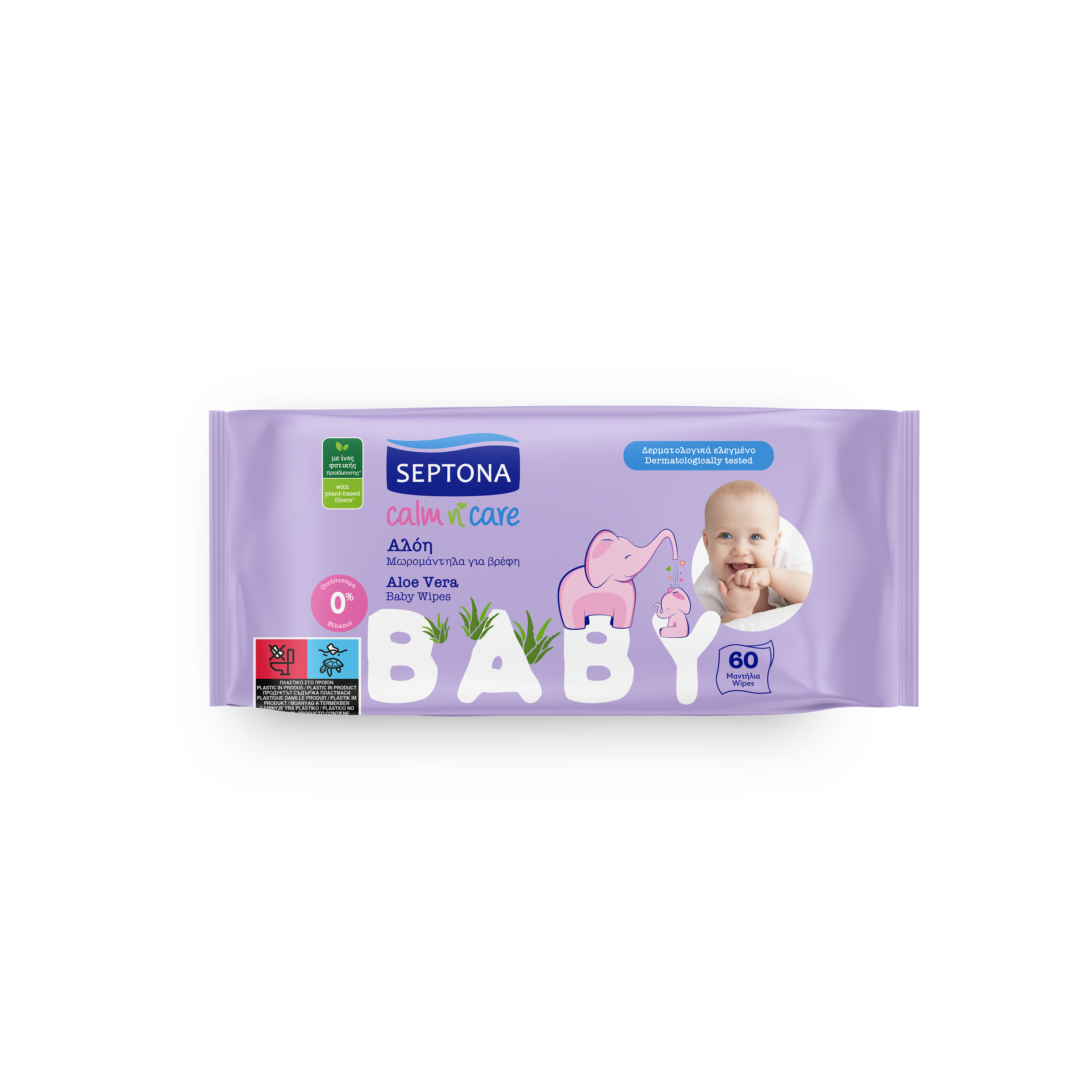 SEPTONA Baby Wipes Aloe 60pcs