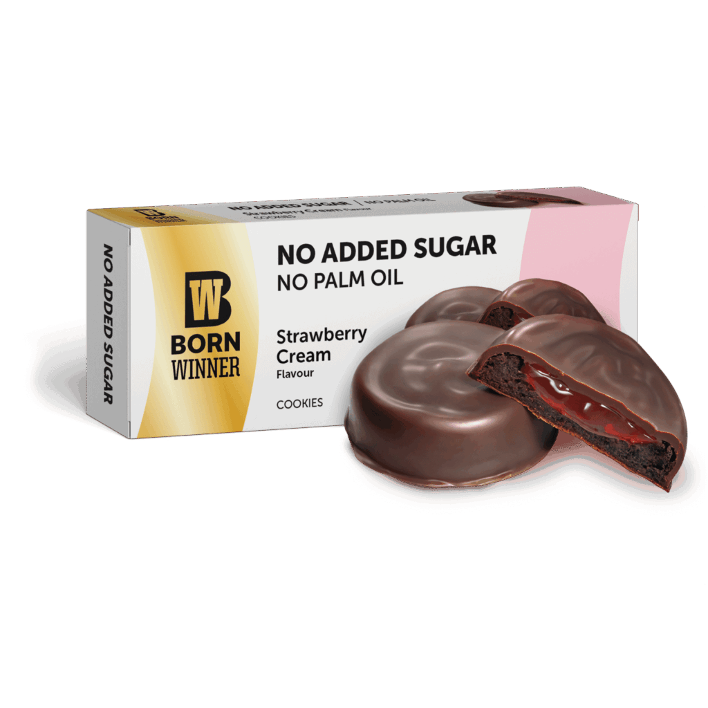 BW Cookies No Added Sugar Strawberry Cream 100g
