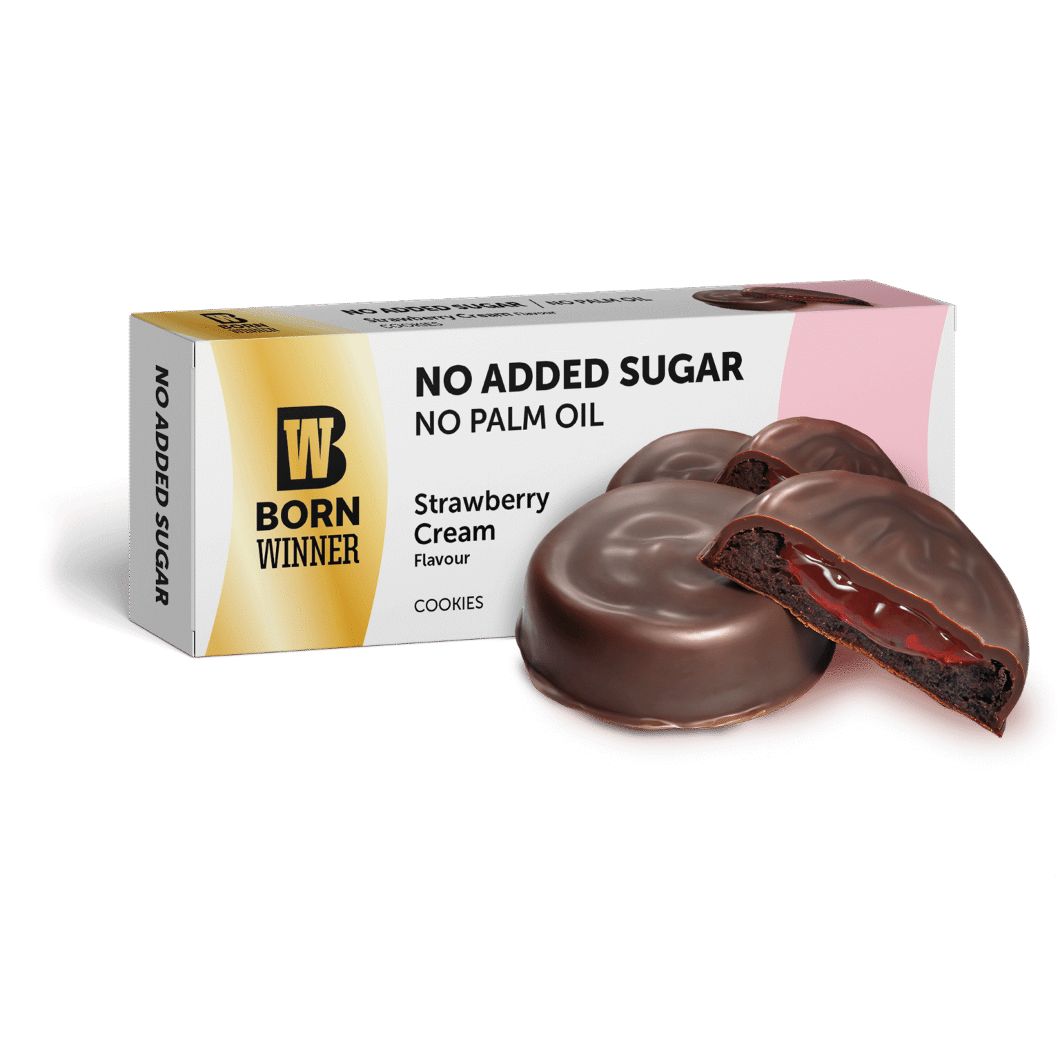 BW Cookies No Added Sugar Strawberry Cream 100g