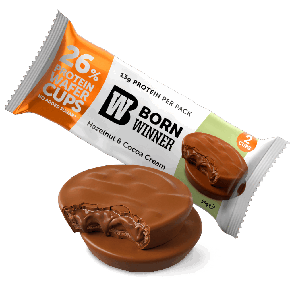 BW Protein Wafer Cups with Hazelnut n Cocoa Cream Filling 50g