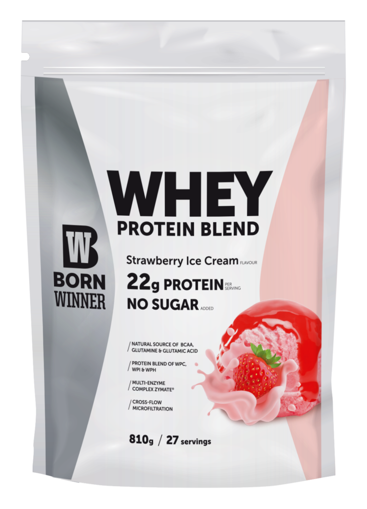BW Whey Protein Doypack 810g Strawberry Ice Cream Flavour with Sweetener