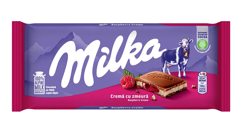 Milka Raspberry Chocolate Bar 100g