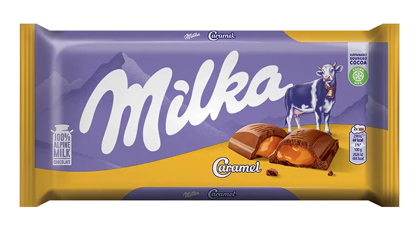 Milka Caramel Chocolate Bar 100g