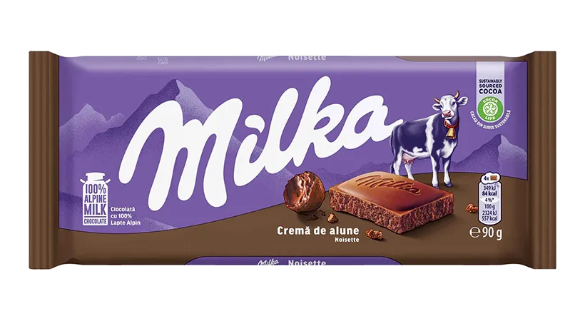 Milka Noisette Milk Chocolate Bar 90g