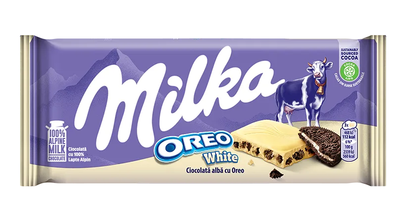 Milka Oreo White Chocolate Bar 100g
