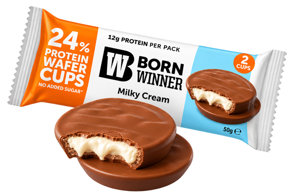 BW Protein Wafer Cups with Milky Cream Filling 2x25g